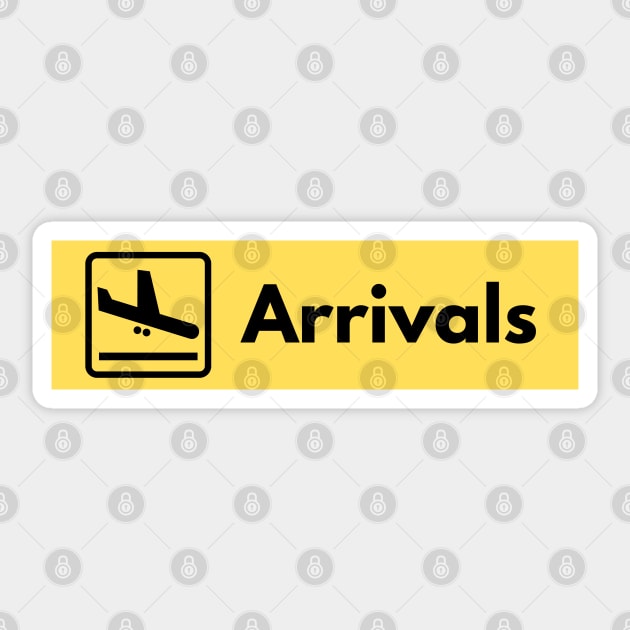 Arrivals Sign (Airport) Sticker by Jetmike